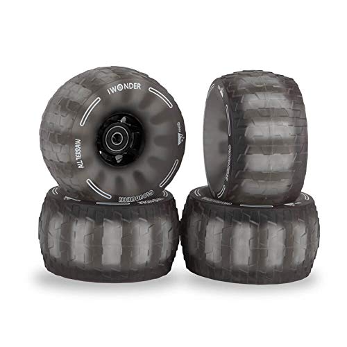 IWONDER Cloud Wheel Electric Skateboard Wheels 120mm Patented Damping Foam Core All Terrain Off Road 78A Translucent Urethane Longboard Wheels