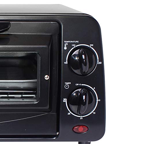 TurboTronic Mini-bakoven met dubbele beglazing, elektrische grilloven, pizza-oven met timerfunctie - Afbeelding 6