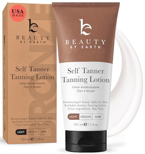 Tanning Lotion Self Tanner - USA Made with Natural and Organic Ingredients Non Toxic Sunless...