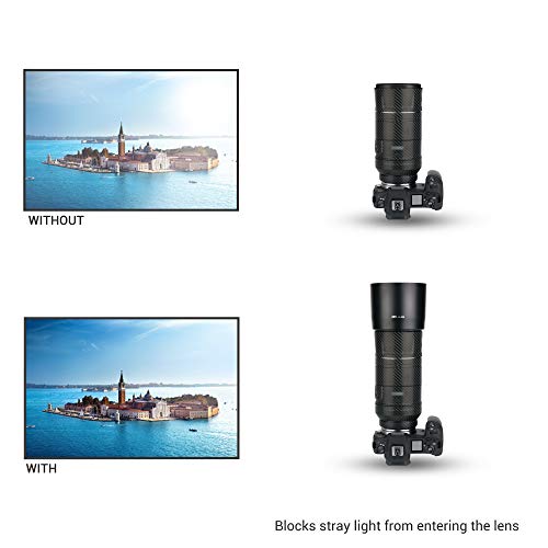 JJC ET-88B - Parasol Compatible Con Canon RF 600 mm F11 IS STM y RF 135 mm F1.8 L IS USM - Reversible, Reduce Destello, Evita Reflejo y Protege la Lente - imagen 5