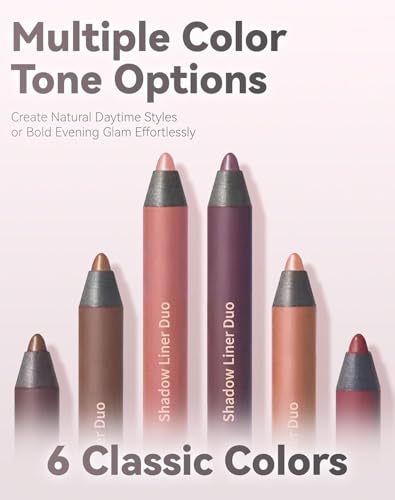 Delineador De Ojos Y Sombra De Ojos 2 En 1,A Prueba De Manchas, Sombra De Ojos En Barra DúO Con Pincel Para Difuminar, Para Maquillaje De Ojos Ahumado O Natural Sin Esfuerzo (Tentar + Sensual) - imagen 6