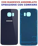 samsung galaxy s6 g920f Azul Tapa trasera de cristal para Samsung Galaxy S6 SM G920F azul oscuro