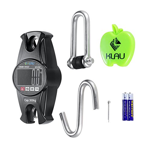 Klau Digital Hanging Scales High Precision Sensor 300 Kg / 600 Lb Sf-918 Heavy Duty Crane Scale Black For Home Factory Hunting #TOP3