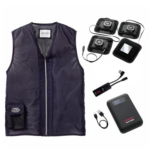 [村上被服] ペルチェベストセット PV111 ブラック HOOH 快適ウェア M L XL(20.ブラック L)