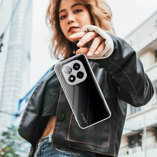 Image of Jkobi Back Cover for Redmi Note 14 Pro Plus (Silicone Clear Shockproof Case with Camera Protection | Soft and Flexible | Transparent)
