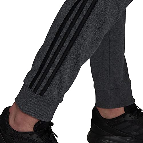 Image of adidas Men's Mid Rise Essentials Warm-Up Slim Tape 3-Stripes Tracksuit Bottoms