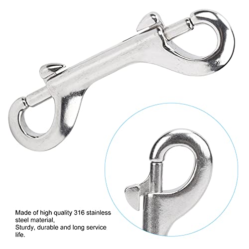 Stainless Steel 316 Diving Clips, L100Mm 316 Stainless Steel Double End Snap Hook Marine Grade Double Ended Snaps #TOP3