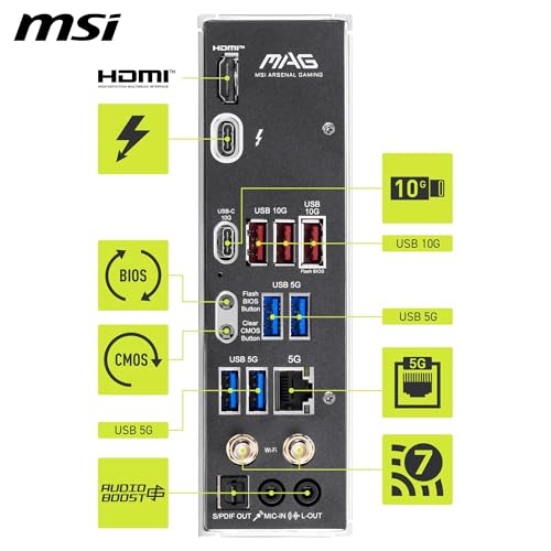 Image of MAG Z890 Tomahawk WiFi II Motherboard, ATX - Supports Intel Core Ultra Processors (Series 2), LGA 1851 - DDR5 Memory Boost 4 x DDR5 (9200+ MT /s OC), 1 x PCIe 5.0 x16, 1 x M.2 Gen5, 5G LAN, Wi-Fi 7