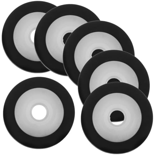 CRAFTHROU 6 Rodillos de Presión de Plástico Negro Diseño Profesional y Resistente Mayor Fuerza de Sujeción para Grabadora Cassette Portátil para Radio Casete