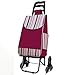 Carrello, Carrello Pieghevole, Carrello per Scale Che può Contenere 50 kg, Carrello Leggero, 6 Ruote Arrotolabili, Grassetto, Rosso, Multiuso