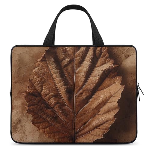 Bolso bandolera para laptop de 10 pulgadas color marrón miniatura 1