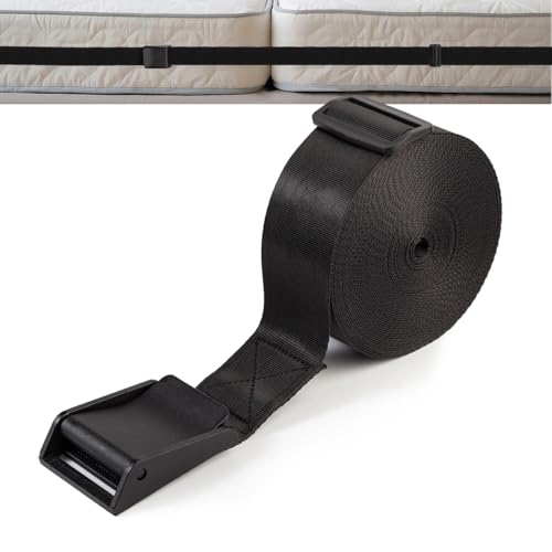 feyiubmen Soporte para colchón de 5 cm x 10 m, conecta dos colchones en una gran superficie de descanso, puente de cama para colchones para unir el colchón (negro)