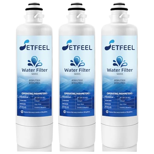 11032531 Water Filter For Bosch Refrigerator Ultra-Clarity Pro BORPLFTR55 Fit Thermador 800 Series B36CT80SNS B36CD50SNS Replfltr55 B36CL80ENS 11025825 WFC100MF BORPLFTR50 Ra450022 3Pack SETFEEL
