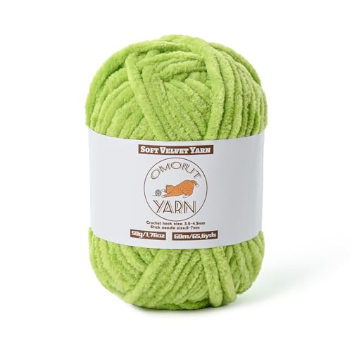 Fluffy Velvet Yarn for Crocheting, Chunky Chenille Baby Blanket Yarn