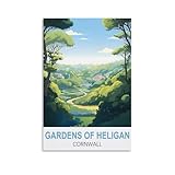 EKOAW Gärten von Heligan, Cornwall – Vintage-Reiseposter 