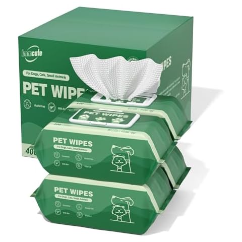 400 Unscented Dog Wipes for Paws and Butt Large Thick Puppy Wipes for Dogs Face and Body Dog Wipes Cleaning Deodorizing Cat Wipes Cleaning Fur and Butt Big Doggie Wipes Doggy Wipes Bum Dog Ear Wipes Cover