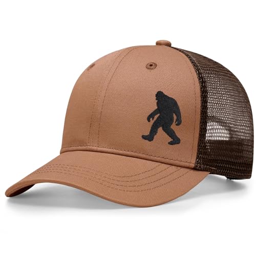 Image of Wild Bigfoot Trucker Hats for Men & Women - Great Men's Snapback Hats, Perfect for Bigfoot Gifts Sasquatch Gifts