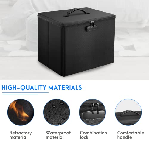 Tamfile Ottoman With Storage, Fireproof Safe Folding Ottoman For Documents, Waterproof Foot Rest Stool With Storage,17 Inches Short Ottoman With Lock, Ottoman Foot Rest For Living Room #TOP7