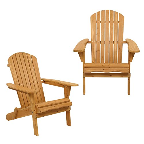 Bonnlo Wood Adirondack Chair Ergonomic Design