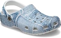 Crocs Unisex Adult Classic Denim Clog, Light Denim, US M10W12