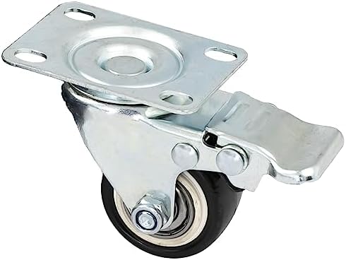 HMF 6710 kółka do dużych obciążeń z hamulcem z poliuretanu, 4 sztuki, 38 mm, do 300 kg, czarne