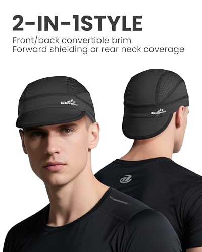 GXCROR Cooling Skull Cap for Men Women Lightweight Breathable Helmet Liner UV Sun Shield for Summer Motorcycle Cycling Black — view 3