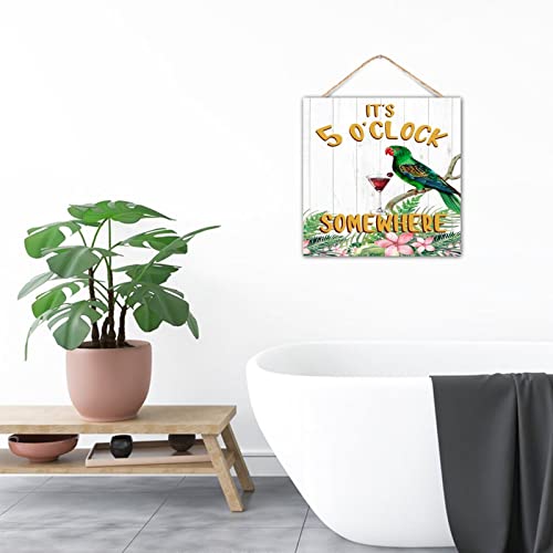 Panneau déco It's 5 O'Clock Somewhere en bois moderne et finitions d'art - 8