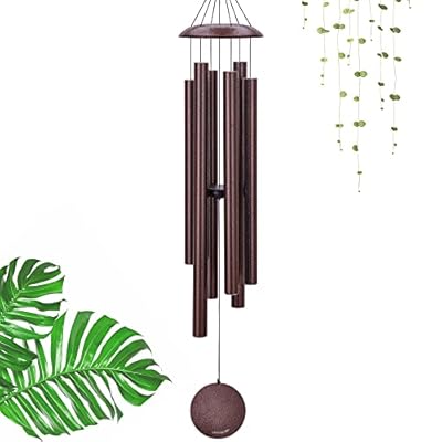 Vanquer Large Wind Chimes for Outside Deep Tone - 48'' Wind Chimes Outdoor Clearance, Deep Tone Wind Chimes, Windchimes Outdoors, Memorial Wind Chimes, Sympathy Gift, Garden Patio, Home Décor, Bronze