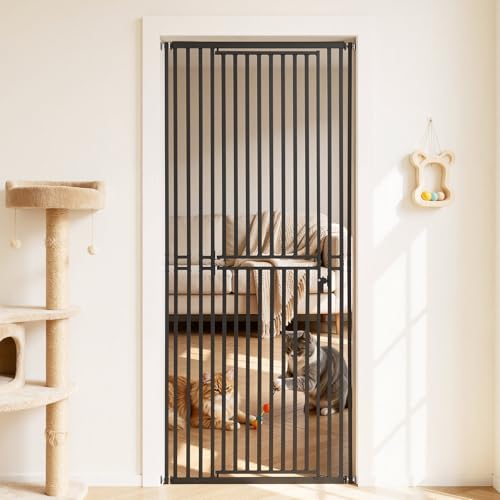 VEVOR Barrière extra haute pour animaux, hauteur 78,7 po, noire