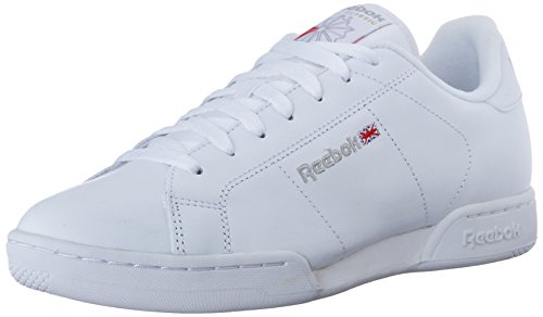 Reebok メンズ NPC II ファッションスニーカー, ホワイト/ライトグレー, 11.5