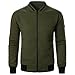 RTRDE Mens Clothes 2025, Bomber Jacket Lightweight Casual Fall Winter Windbreaker Zip Up Coat with Pocket Black Jacket Man Fashion Casual Athletic Jacket Clothing (M, Army Green)