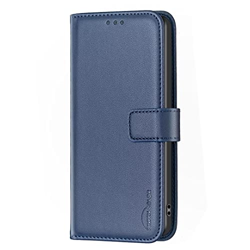 Flip Custodia Premium cover per Xiaomi 11T Sottile per con Supporto Stand Slot per Schede e Chiusura Magnetica-blu pelle sintetica