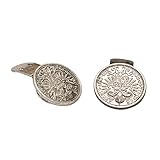 mit Schuhclip-Verschluss Alpenflüstern Trachten-Schuhclips Münze antik-Silber-Farben API099