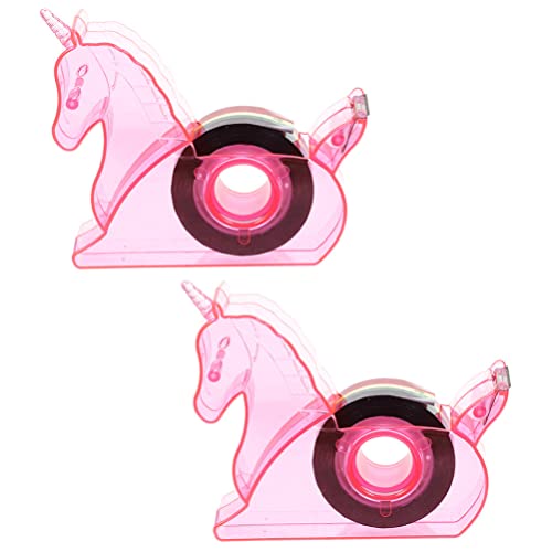Tofficu 2Pcs Tape Dispensers With Tapes Cute Tape Cutter Unicorn Tape Holders Tape Organizer For Gift Wrapping Tape Cutter For Office Home School And Crafts #TOP17