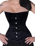 HOCHWERTIGES MATERIAL - Reißfester 3 Lagiger Stoff - Edelstahl Schließe - Steel Boned für verstärkte Robustheit des Body Shape Korsetts.