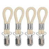 Kirmoo Tea Towel Clips for Hanging with Loop Cotton Metal Cloth Hook Clip Hangers for Home Storage K