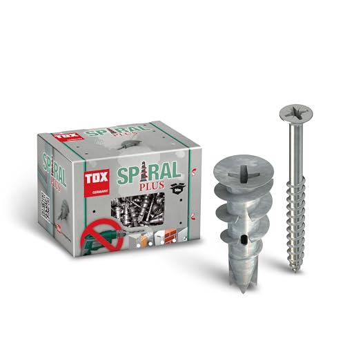 TOX Taco para cartón yeso Spiral Plus 37-4 + tornillo, 50 piezas, 068101041