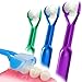 3 PACK :: DenTrust 3-Sided Toothbrush :: Soft :: Wrap-Around Design with Automatic 45 Degree Angle :: Made in USA