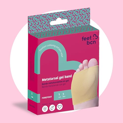 feet bcn 2 Cuscinetti Metatarsali In Silicone | Alleviano Il Dolore E Proteggono L'Area Del Piede | Anti-Traspiranti | Aumentano Il Comfort E Prevengono La Formazione Di Calli | Taglia S: EU 36-40.