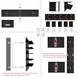 YEXEXINM 5 Tier Wall Shelf Unit - Narrow Smooth Laminate Finish - Vertical Column Wall Decor Mount Floating Storage Home Decor Organizer Tall Tower Utility Shelf for Bedrooms, Living Rooms(Black) - Image 5