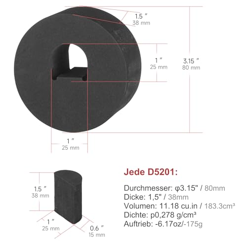MINIFOCUS 4Pcs Unterwasserkamera Auftrieb Float Kits, Auftrieb vorgesehen 175g*4, Durchmesser 3.15, Dicke 1.5, Aquatic Arm Float Kit für Seafrogs/nitescuba/Starbea schwimmende Arme Tauchen Tablett