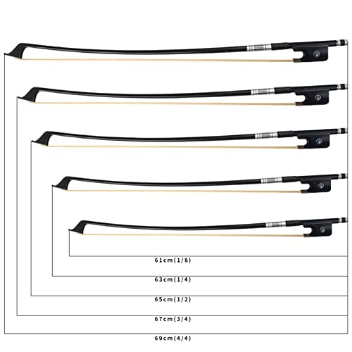Kerrey Upright Double Bass Bow Carbon Fiber Stick White Mongolia Horsehair Ebony Frog Parisian Eye Violins Bow #TOP4
