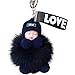 Schlafende Puppe, Schlüsselanhänger, Pompon, Haarball, Schlüsselanhänger, Tasche, Telefon, Auto, Flauschiger Plüsch, hängendes Ornament, Partytütenfüller, Geschenk für Frauen und Kinder