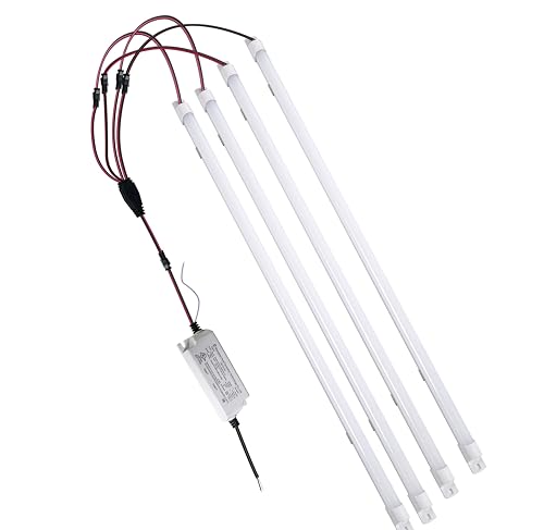 jimwhen Magnetic Mount 4FT LED Retrofit Kit,72W 2X4FT(1 Driver & 4 LED Strips),150LM/W,4000K Natural Light,0-10V Dimmable,T8 T10 T12 Fluorescent Replacement kit for Troffer, Quick Easy Install