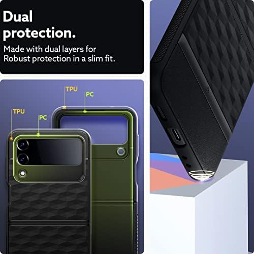 Caseology Parallax Case Compatible with Samsung Galaxy Flip 4 5G - Matte Black