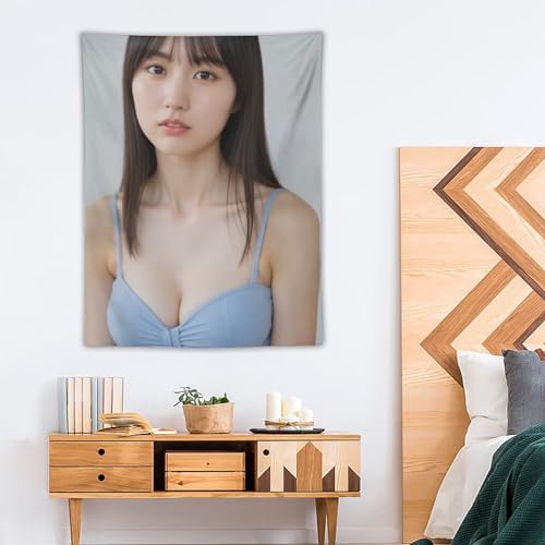 タペストリー 賀喜遥香 (23)布ポスター 女性スター 壁アート 背景布 多機能 モダン リビング ベッドルーム 部屋飾り 30"x40" [3]