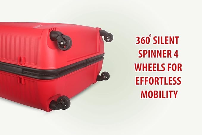 Image of American Tourister Plastic Kamiliant Polycarbonate 79 Cm 4W Hard Spinner Strolly /Luggage /Trolley Bag (W.RED)