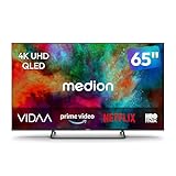 MEDION 163,9 cm (65 Zoll) QLED Fernseher (Smart-TV, Dolby Vision HDR, HBO Max, MagentaTV, Prime Video, Disney+, DAZN, Paramount+, Dolby Atmos, VIDAA Store, PVR, Bluetooth, MD 865602)
