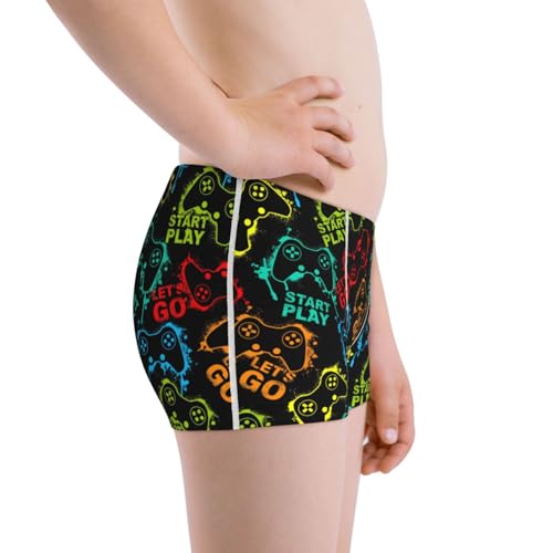 Boys' Cotton Boxer Brief Soft Underwear-Play Game Start2