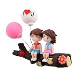 CVUTOVO 車装飾アクセサリー 樹脂製カップルフィギュア 車ダッシュボード飾り で耐久性あるかわいいカーインテリア 車内装飾品 レディース